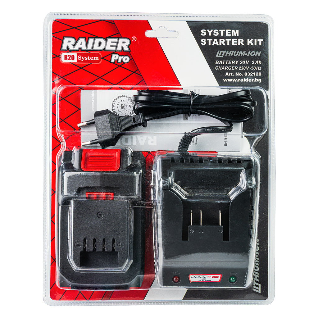 Raider R20 Set incarcator cu baza si acumulator 20V 2Ah
