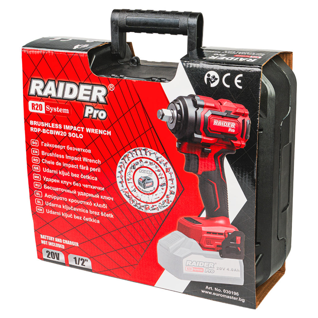 Raider R20 Masina insurubat cu impact 20V 1/2" 400Nm SOLO RDP-BCBIW20