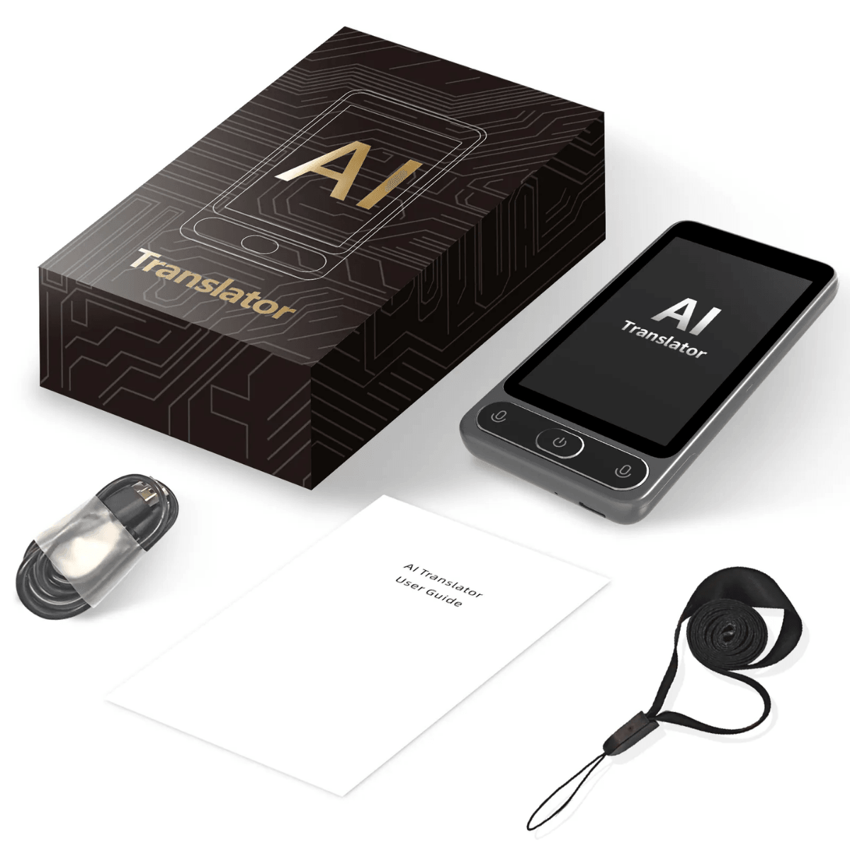 M3 fordító mesterséges intelligenciával (AI), 3,97 hüvelykes érintőképernyő, hangfordítás, felvevő, szótár, 138 nyelv, easyCTRL®