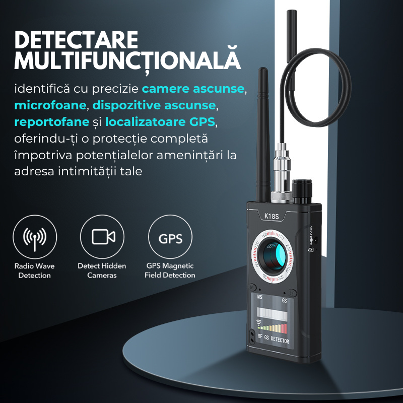 Detector Camere ascunse, Microfoane, GPS Tracker, Reportofoane, easyCTRL®