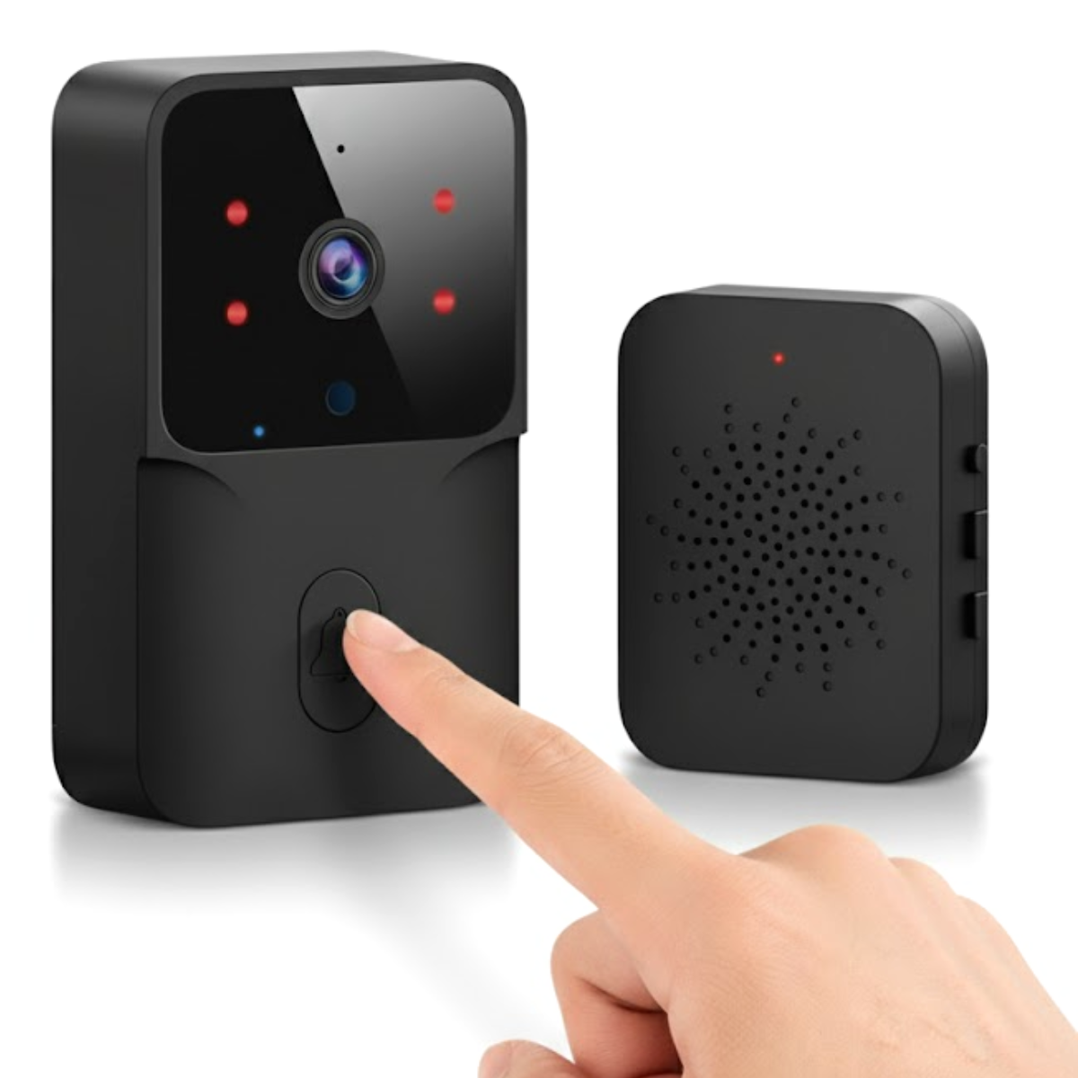 Sonerie Video Inteligenta, Fara Fir Wireless, Comunicare bidirectionala, Control de la distanta prin Aplicatie, Sonerie interior, Baterie Reincarcabila, 75°, Night Vision, easyCTRL®