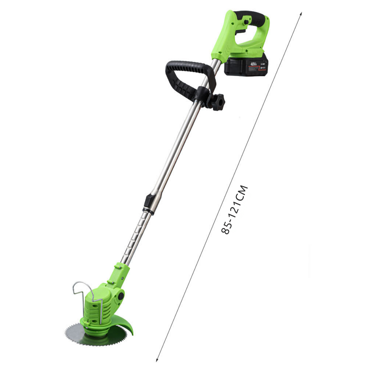 Motocoasa Electrica, Pentru Tuns Gazon, Iarba si Buruieni, 2 Acumulatori, 3 Tipuri de Lame, Extensibila, 18000 RPM