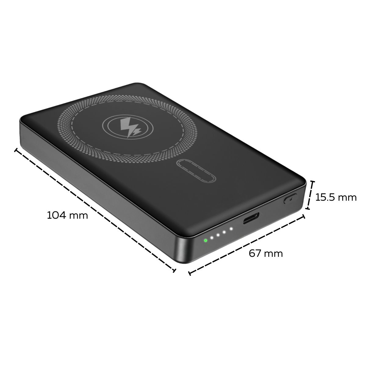 Baterie Externa Wireless, 10000mAh, Portabila, Compatibila Magsafe iPhone 16/15/14/13/12/Pro/Mini/Pro Max si Android, Incarcare Rapida Magnetica 15W, Prin Cablu Type-C 20W, easyCTRL®