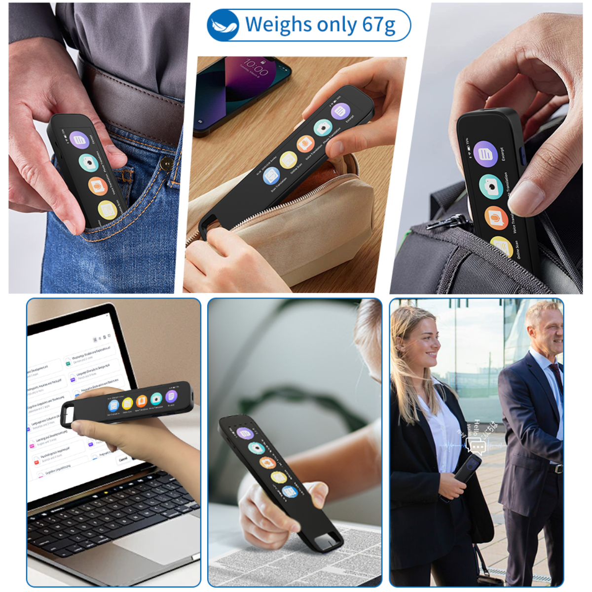Traducator Inteligent cu ChatGPT, Wi-Fi, Bluetooth, 134+ Limbi, 8GB, Traducere vocala, Camera Foto, Scanare OCR, Reportofon, Dictionar, Calculator, GP1, easyCTRL®