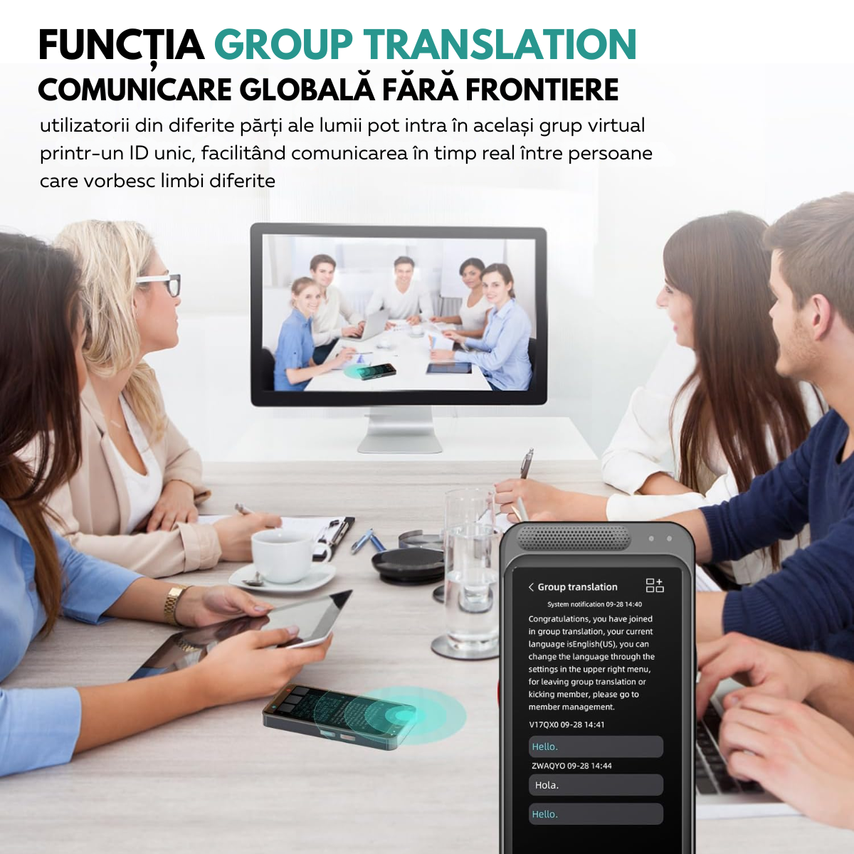 Traducator Inteligent M3 Pro, Asistent AI, Bluetooth, 139+ Limbi, Traducere Vocala, Traducere Foto, Traducere Inregistrari, Ecran tactil 4.1 inch, Schimb Valutar, 8GB, easyCTRL®