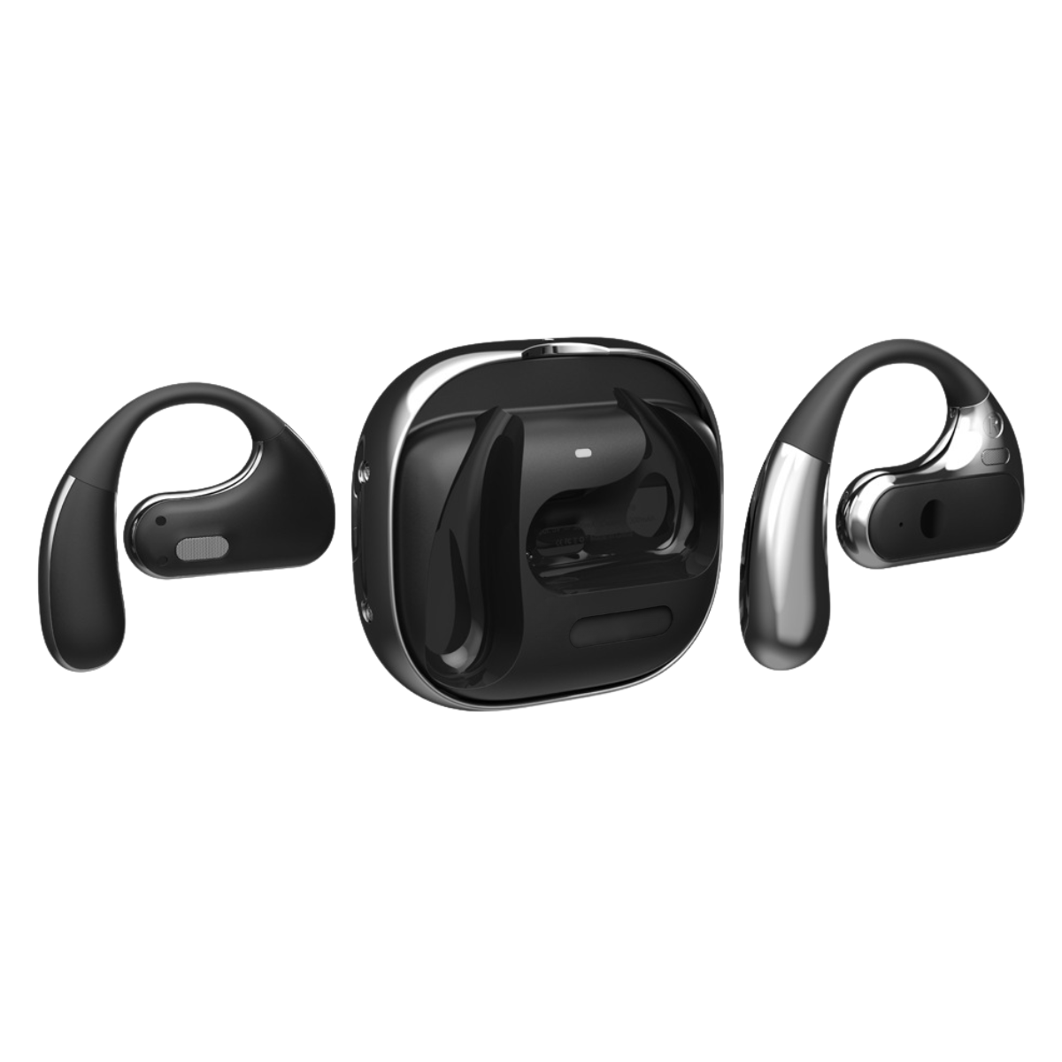 Casti cu Traducator pentru Conversatii in timp real, Constructie Metal, Open-Ear, 144 Limbi, Traducere Foto, Bluetooth 5.4, Control tactil, Carcasa de incarcare, S10, easyCTRL®