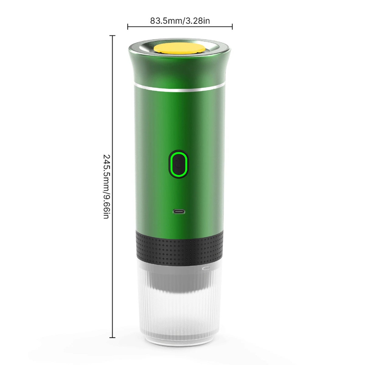 Espressor Portabil 3 in 1, Capsule Nespresso, Nescafe Dolce Gusto, Cafea macinata, 20 bar, 72W, Baterie 7500mAh, Verde, easyCTRL®