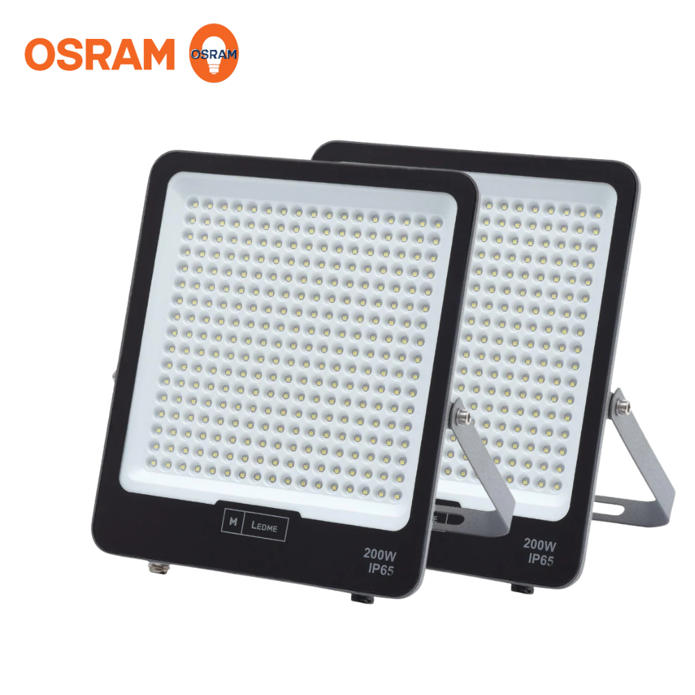 Trepied dublu cu 2 reflectoare LED Napoli , 2x 200W, cablu cu stecher si mufa IP68 incluse