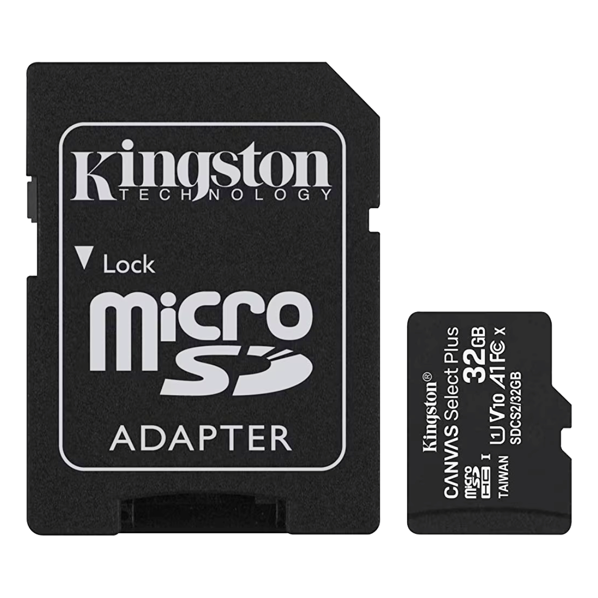 Kingston Canvas Select Plus MicroSD memóriakártya, 32GB, 100MB/s, adapterrel