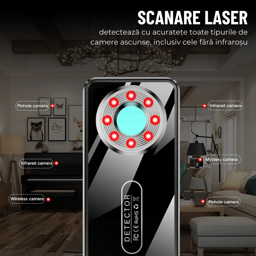 detector camere spion detector camere ascunse detector microfoane scanare infrarosu semnale wifi spion detector inteligenta artificiala scanare camera de hotel premium detector