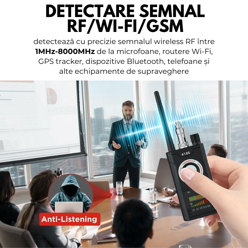 Detector Camere ascunse, Microfoane, GPS Tracker, Reportofoane, easyCTRL®