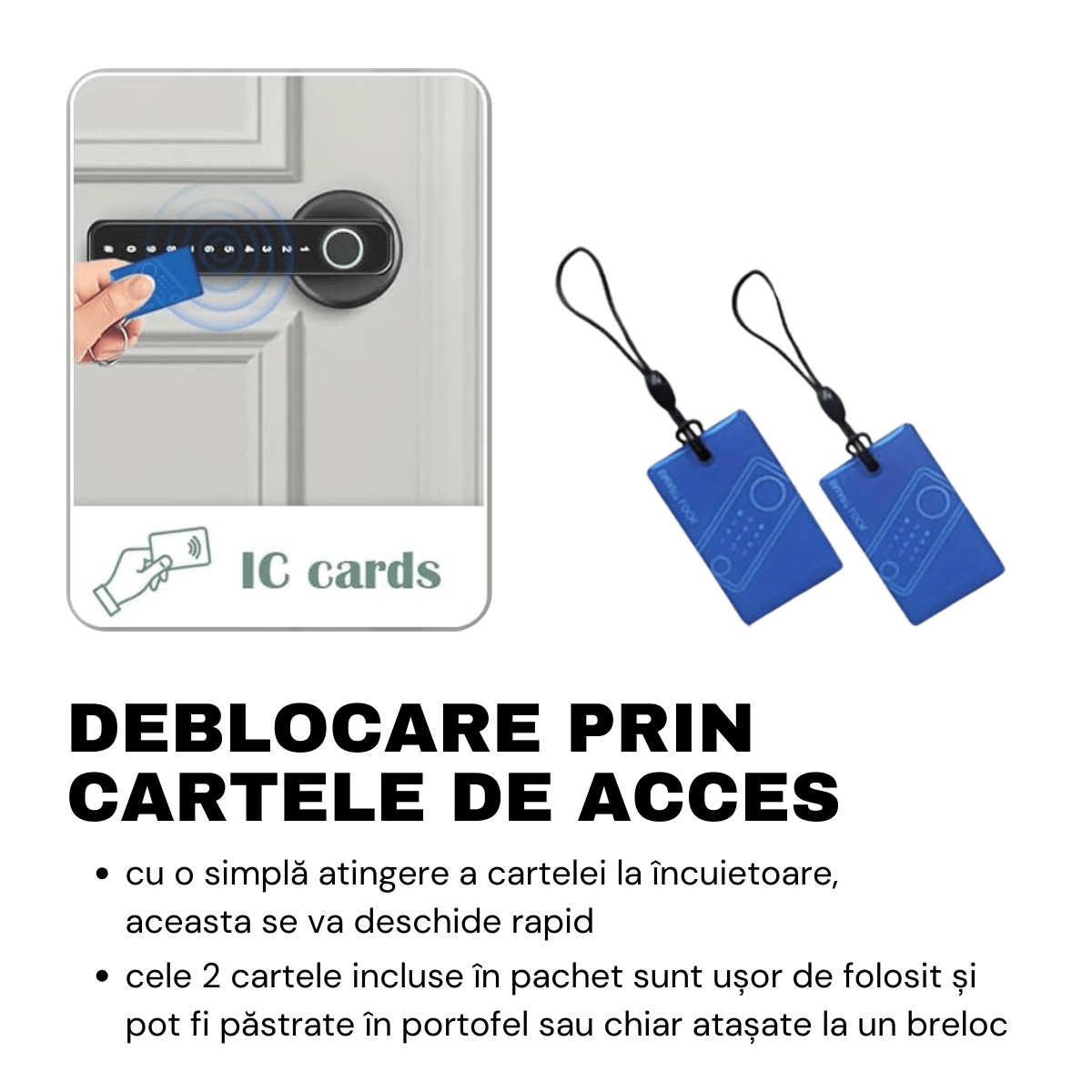 Yala Smart Lock, Tuya App Access, Ujjlenyomat, Kártya, Ideiglenes és állandó jelszavak, Kulcs, easyCTRL®