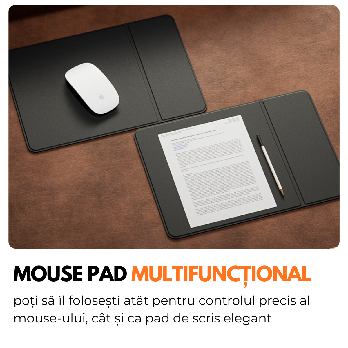 Mousepad cu Incarcator Wireless Pliabil, 2 in 1, 15W, Magsafe, Compatibil iPhone, Samsung, Huawei, Xiaomi, USB-C, Negru