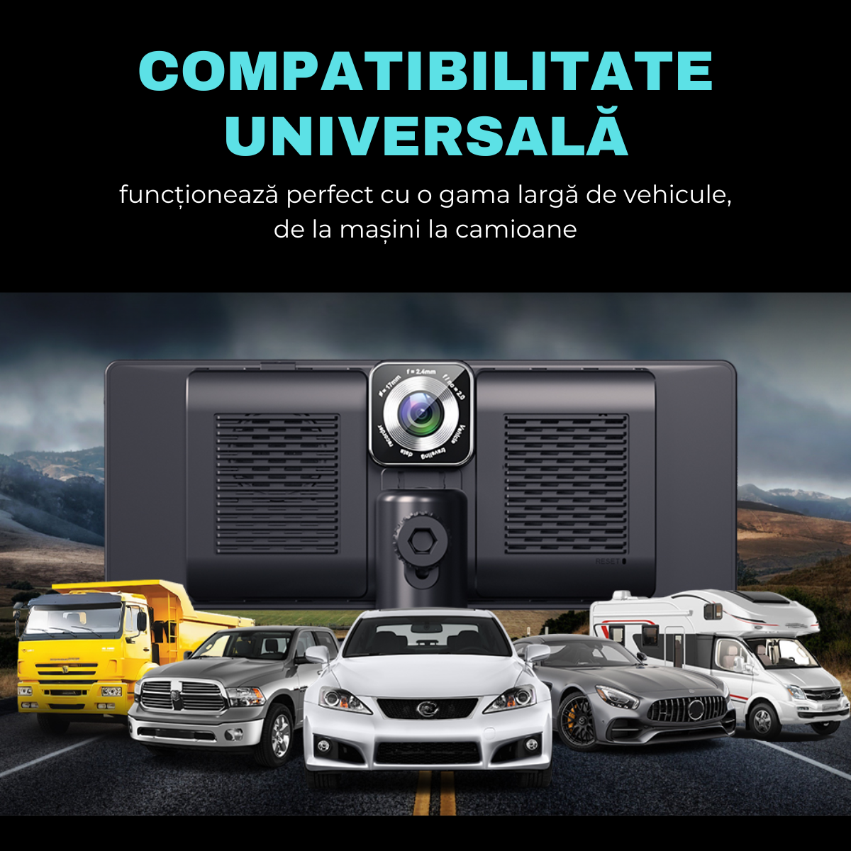 Autós navigáció Android / Apple CarPlay, Multimédia, Univerzális, Állítható elülső kamera 4K, Érintőképernyő 10,26", tolatókamera, Mirrorcast, BT, FM, AUX, Osztott képernyő, easyCTRL®