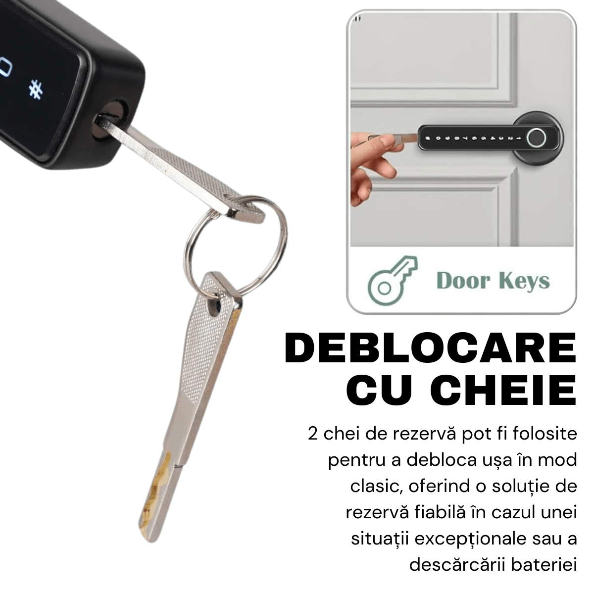 Yala Smart Lock, Tuya App Access, Ujjlenyomat, Kártya, Ideiglenes és állandó jelszavak, Kulcs, easyCTRL®