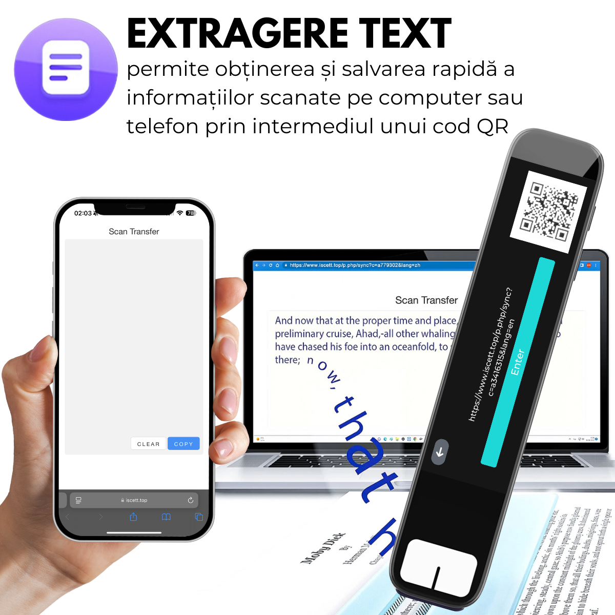 Traducator Inteligent cu ChatGPT, Wi-Fi, Bluetooth, 134+ Limbi, 8GB, Traducere vocala, Camera Foto, Scanare OCR, Reportofon, Dictionar, Calculator, GP1, easyCTRL®