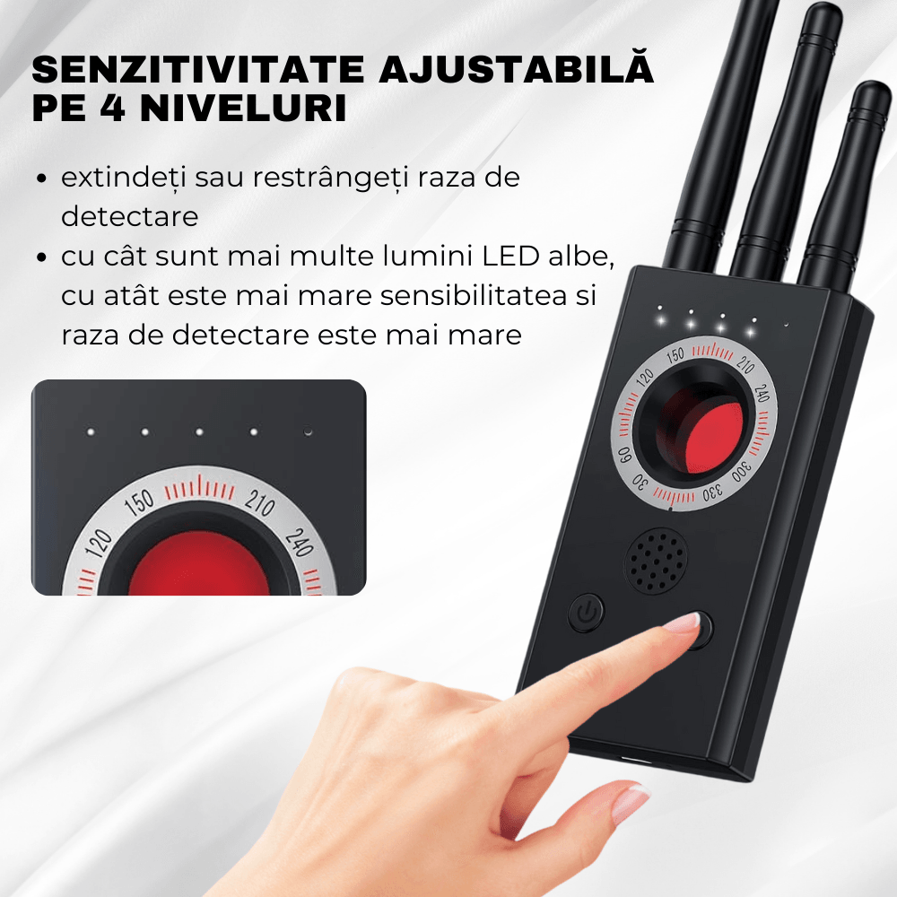 Detector Camere ascunse, Microfoane, GPS Tracker, Reportofoane, easyCTRL®, T16