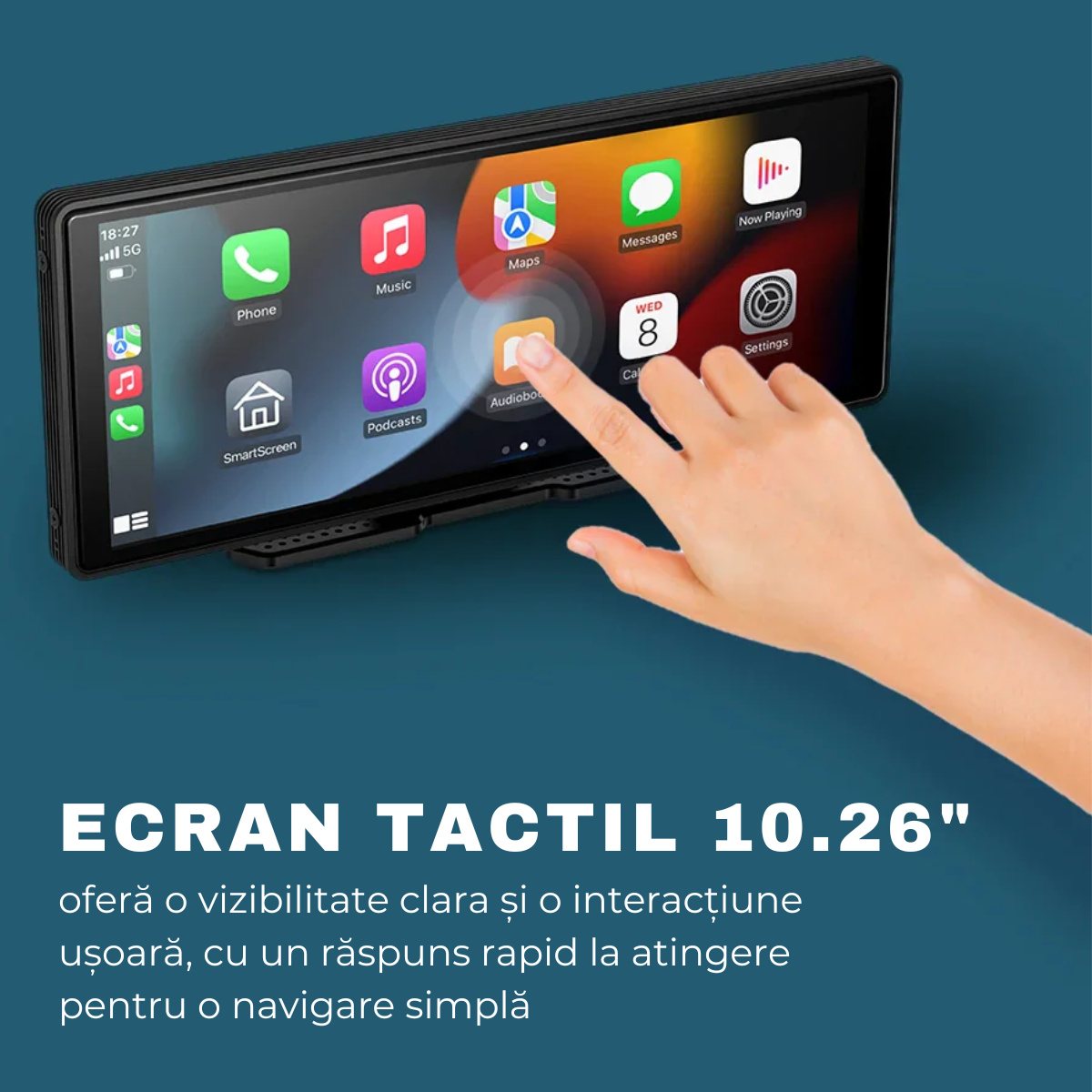 Autós navigáció Android / Apple CarPlay, Multimédia, Univerzális, Állítható elülső kamera 4K, Érintőképernyő 10,26", tolatókamera, Mirrorcast, BT, FM, AUX, Osztott képernyő, easyCTRL®