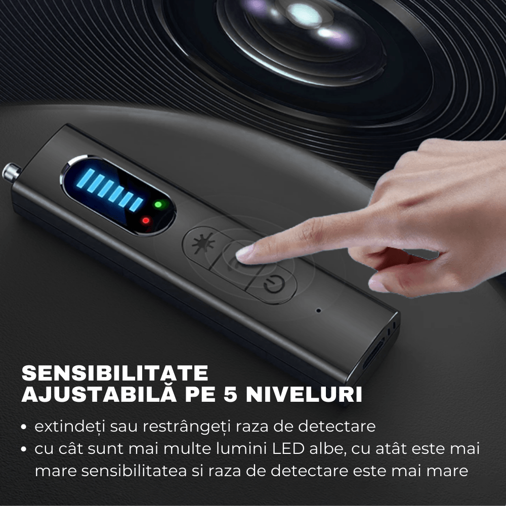 Detector Camere ascunse, Microfoane, GPS Tracker, Reportofoane, easyCTRL®, T15