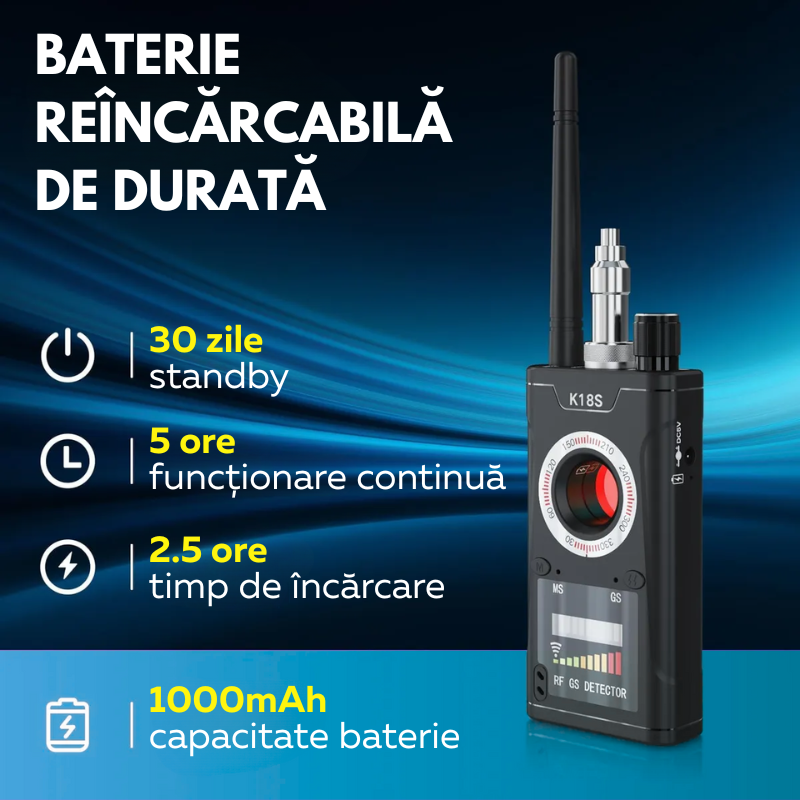 Detector Camere ascunse, Microfoane, GPS Tracker, Reportofoane, easyCTRL®