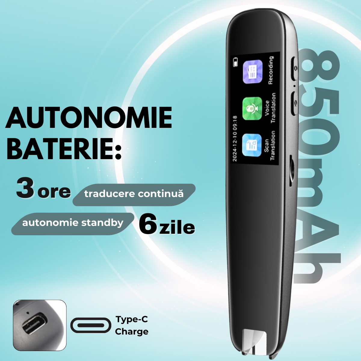 Traducator Inteligent M2 Pro, Ecran Tactil, Traducere vocala, Traducere prin Scanare OCR, Reportofon, Dictionar, 112 Limbi, easyCTRL®