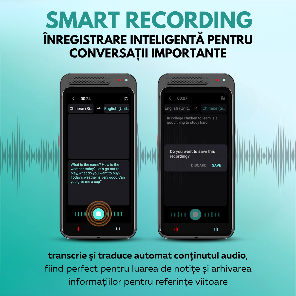 Traducator Inteligent M3 Pro, Asistent AI, Bluetooth, 139+ Limbi, Traducere Vocala, Traducere Foto, Traducere Inregistrari, Ecran tactil 4.1 inch, Schimb Valutar, 8GB, easyCTRL®