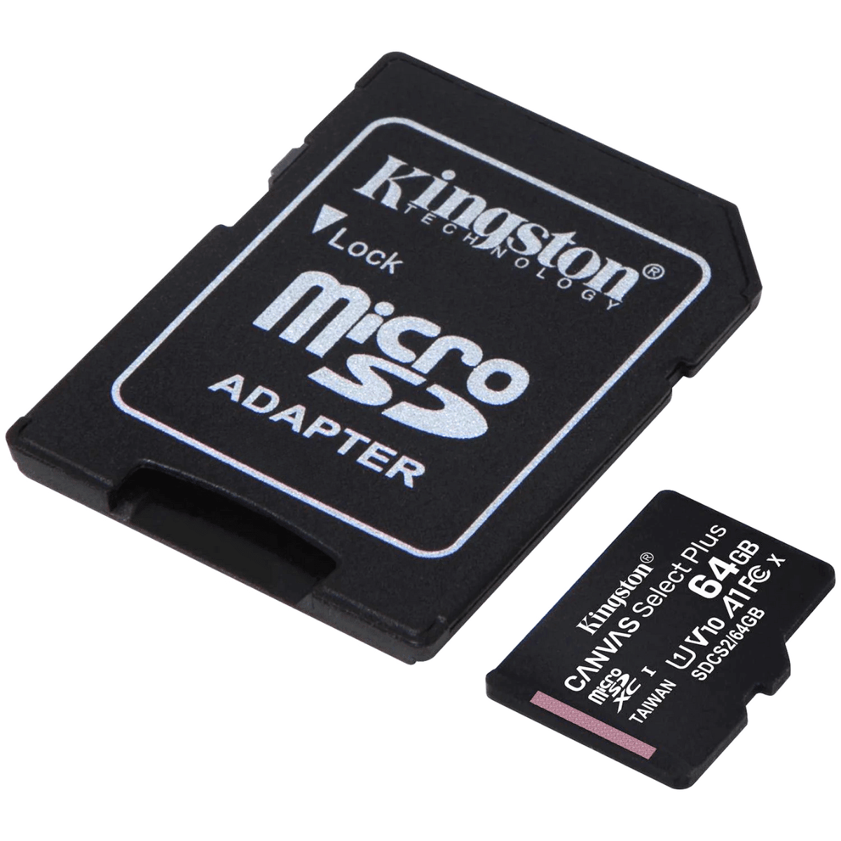 Card de memorie MicroSD Kingston Canvas Select Plus, 64 de GB, 100MB/s, cu adaptorsmarrt.rocard memorieeasyCTRL
