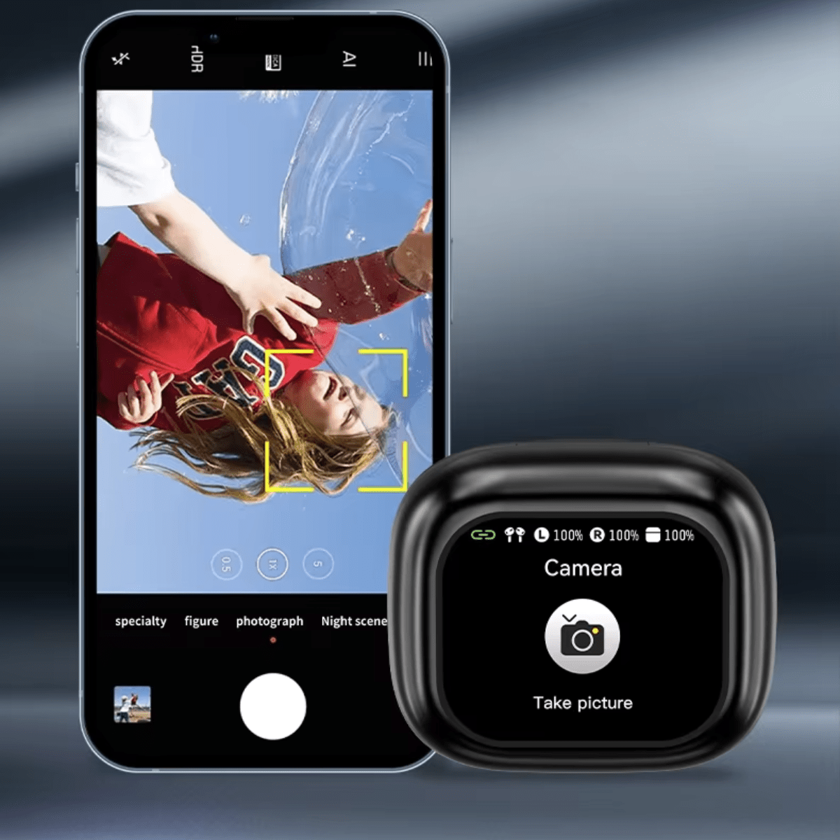 Casti cu Traducator pentru Conversatii in timp real, 144 Limbi, Traducere Foto, Carcasa incarcare cu Touch Screen, Bluetooth 5.4, Control tactil, T7, Negru, easyCTRL®smarrt.rocasti cu traducatoreasyCTRL