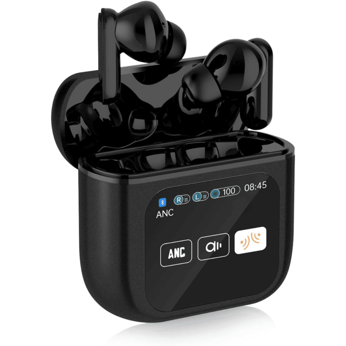Casti Wireless In Ear, Carcasa cu Touch Screen, Bluetooth 5.4, Control Tactil, Anulare Zgomot ANC + ENC, easyCTRL®, Negrusmarrt.rocasti wirelesseasyCTRL