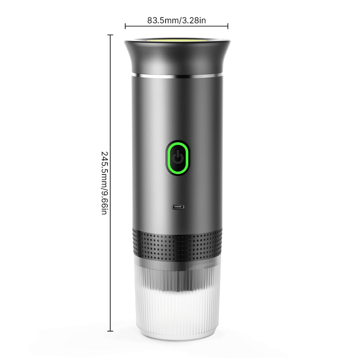 Espressor Portabil 3 in 1, Capsule Nespresso, Nescafe Dolce Gusto, Cafea macinata, 20 bar, 72W, Baterie 7500mAh, Argintiu, easyCTRL®smarrt.roespressoreasyCTRL