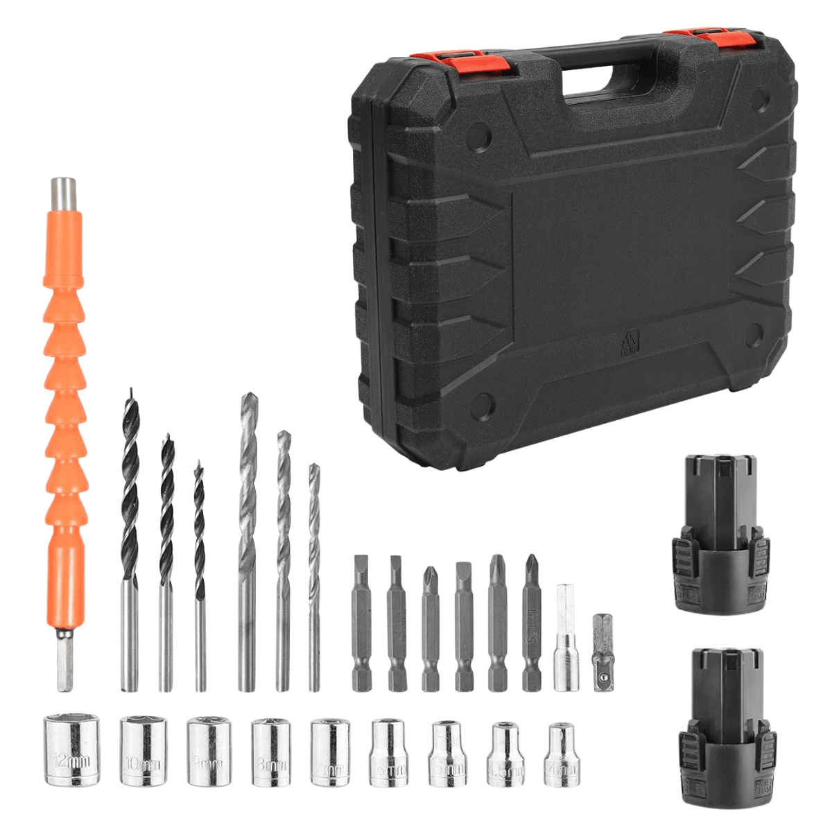 Masina de gaurit si insurubat, Bormasina cu percutie, Cutie cu 25 accesorii, 2 Acumulatori, 2 trepte 350/1350 RPM, Cuplu 32 Nm, Mandrina 10mmsmarrt.robormasina electricaeasyCTRL