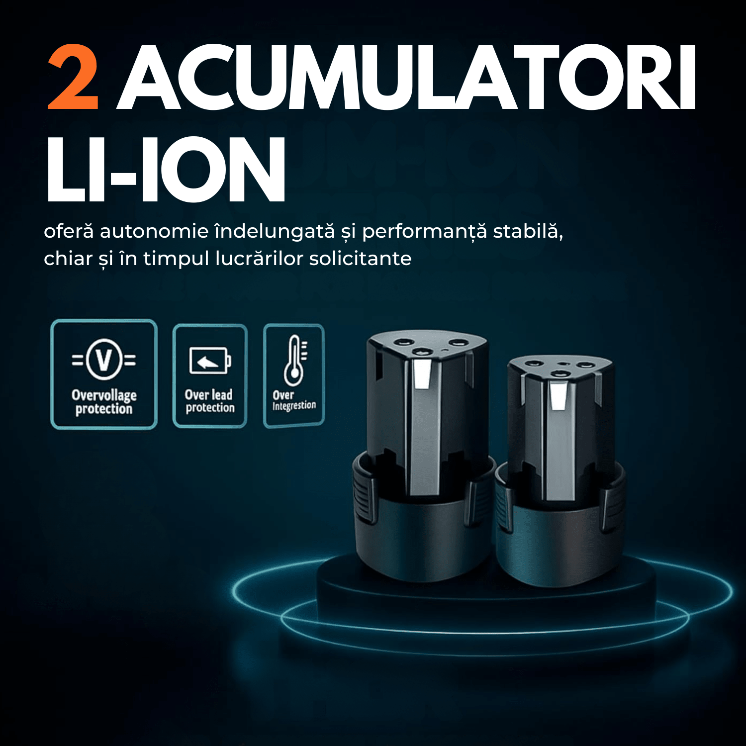 Masina de gaurit si insurubat, Bormasina cu percutie, Cutie cu 25 accesorii, 2 Acumulatori, 2 trepte 350/1350 RPM, Cuplu 32 Nm, Mandrina 10mmsmarrt.robormasina electricaeasyCTRL