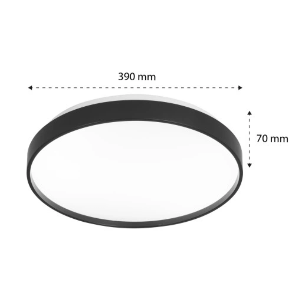 Plafoniera LED Rotunda, FILO 36W, 4000K, Negru