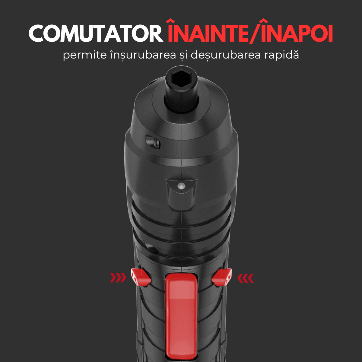 Surubelnita Electrica fara fir, Cutie cu 47 accesorii, Acumulator 3.6V 1800mAh, 250 RPM, Cuplu 3 Nm, Iluminare LEDsmarrt.roeasyCTRL