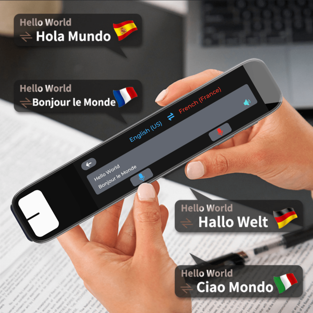 Traducator Inteligent cu ChatGPT, 134+ Limbi, 8GB, Traducere vocala, Camera Foto, Scanare OCR, Reportofon, Dictionar, Calculator, GP1, easyCTRL®smarrt.rotraducatoreasyCTRL