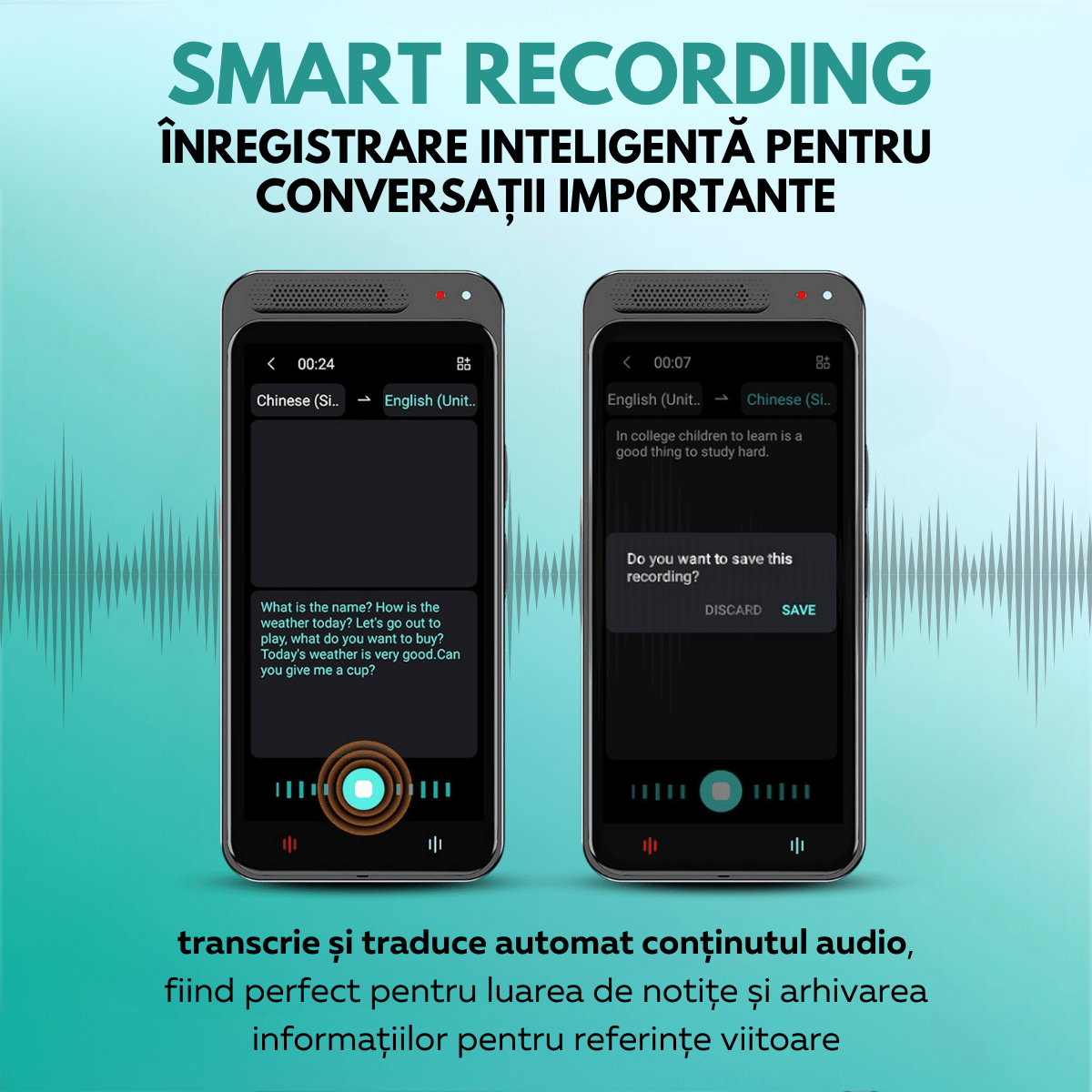 Traducator Inteligent M3 Pro, Asistent AI, Bluetooth, 139+ Limbi, Traducere Vocala, Traducere Foto, Traducere Inregistrari, Ecran tactil 4.1 inch, Schimb Valutar, 8GB, easyCTRL®smarrt.rotraducatoreasyCTRL