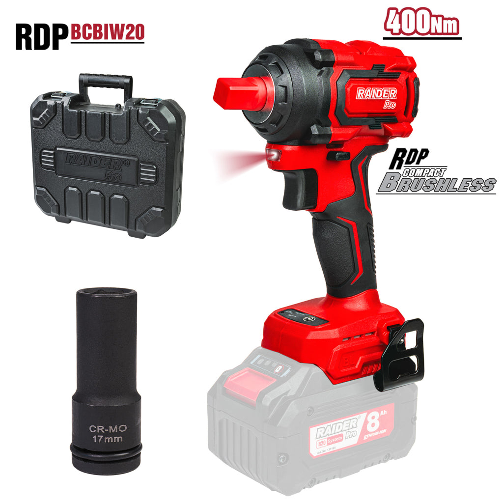 Raider R20 Masina insurubat cu impact 20V 1/2" 400Nm SOLO RDP-BCBIW20
