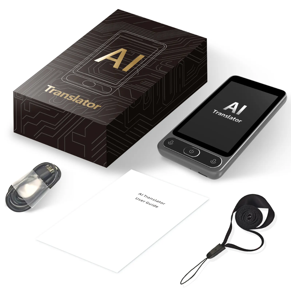 Translator with Artificial Intelligence (AI), 3.97 inch touch screen, Voice translation, Recorder, Dictionary, 138 Languages, easyCTRL® 