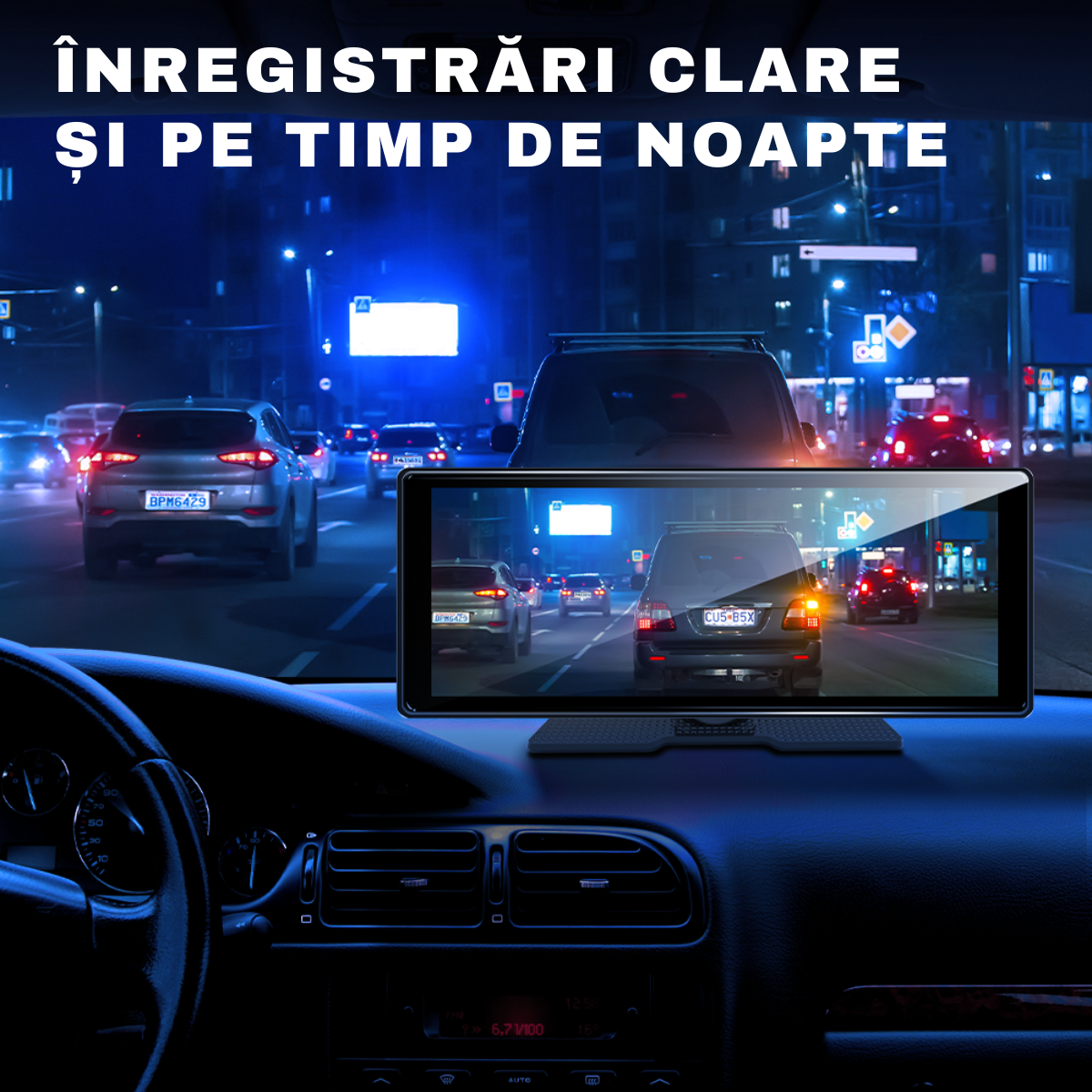 Navigatie Auto Android / Apple CarPlay, Multimedia, Universala, Camera Frontala Reglabila 4K, Ecran Tactil 10.26", Camera Marsarier, Mirrorcast, BT, FM, AUX, Split-Screen, easyCTRL®