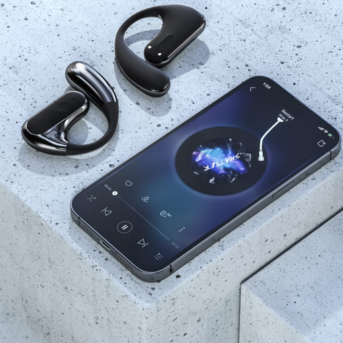 Casti cu Traducator pentru Conversatii in timp real, Constructie Metal, Open-Ear, 144 Limbi, Traducere Foto, Bluetooth 5.4, Control tactil, Carcasa de incarcare, S10, easyCTRL®