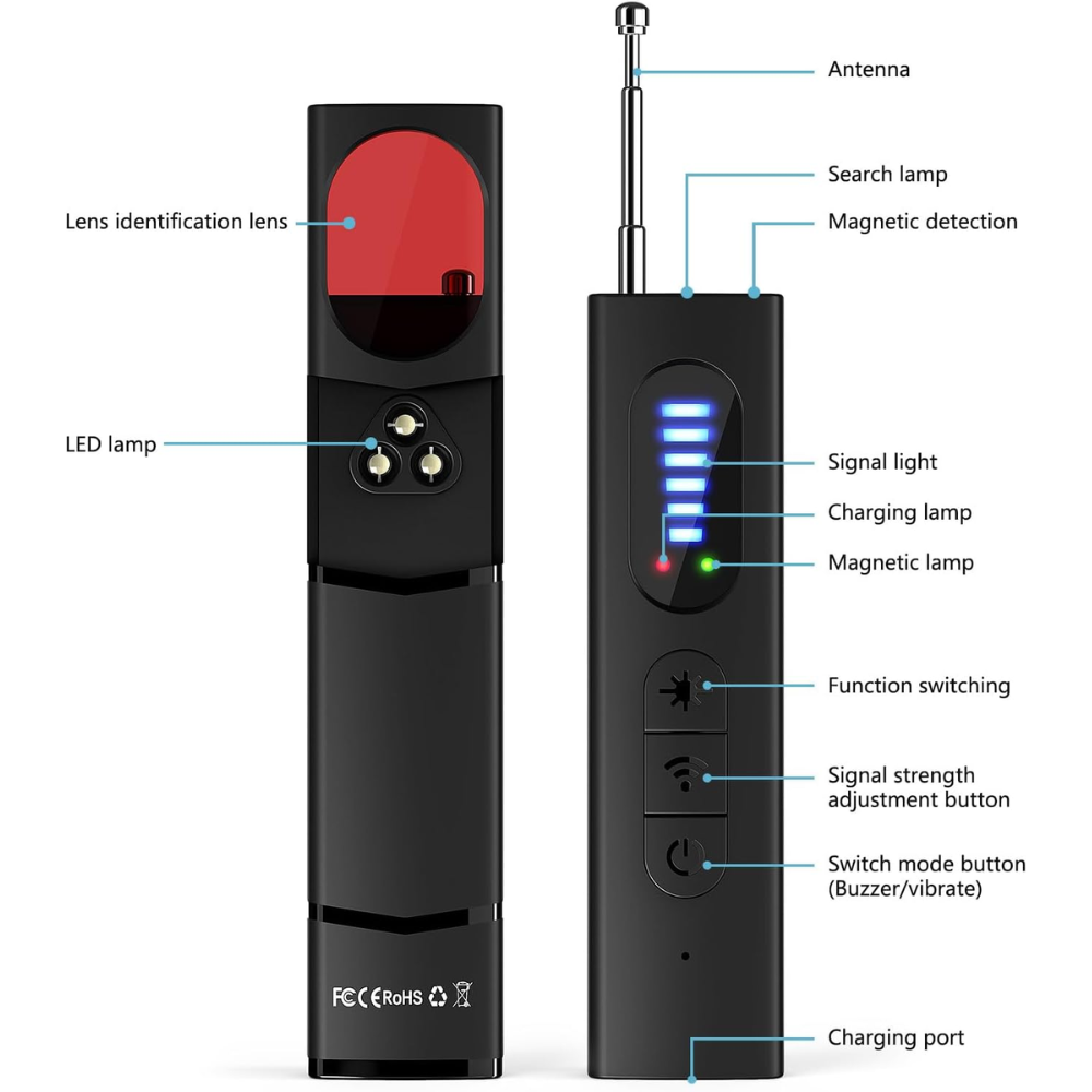 Detector Camere ascunse, Microfoane, GPS Tracker, Reportofoane, easyCTRL®, T15