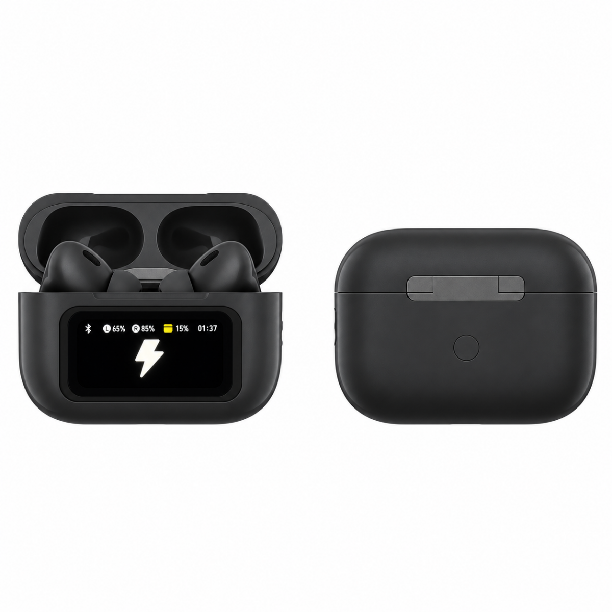 Casti cu Traducator pentru Conversatii in timp real, 151 Limbi Straine, Dialecte, Carcasa incarcare cu Touch Screen, Bluetooth 5.4, Control tactil, A9pro, Negru, easyCTRL®