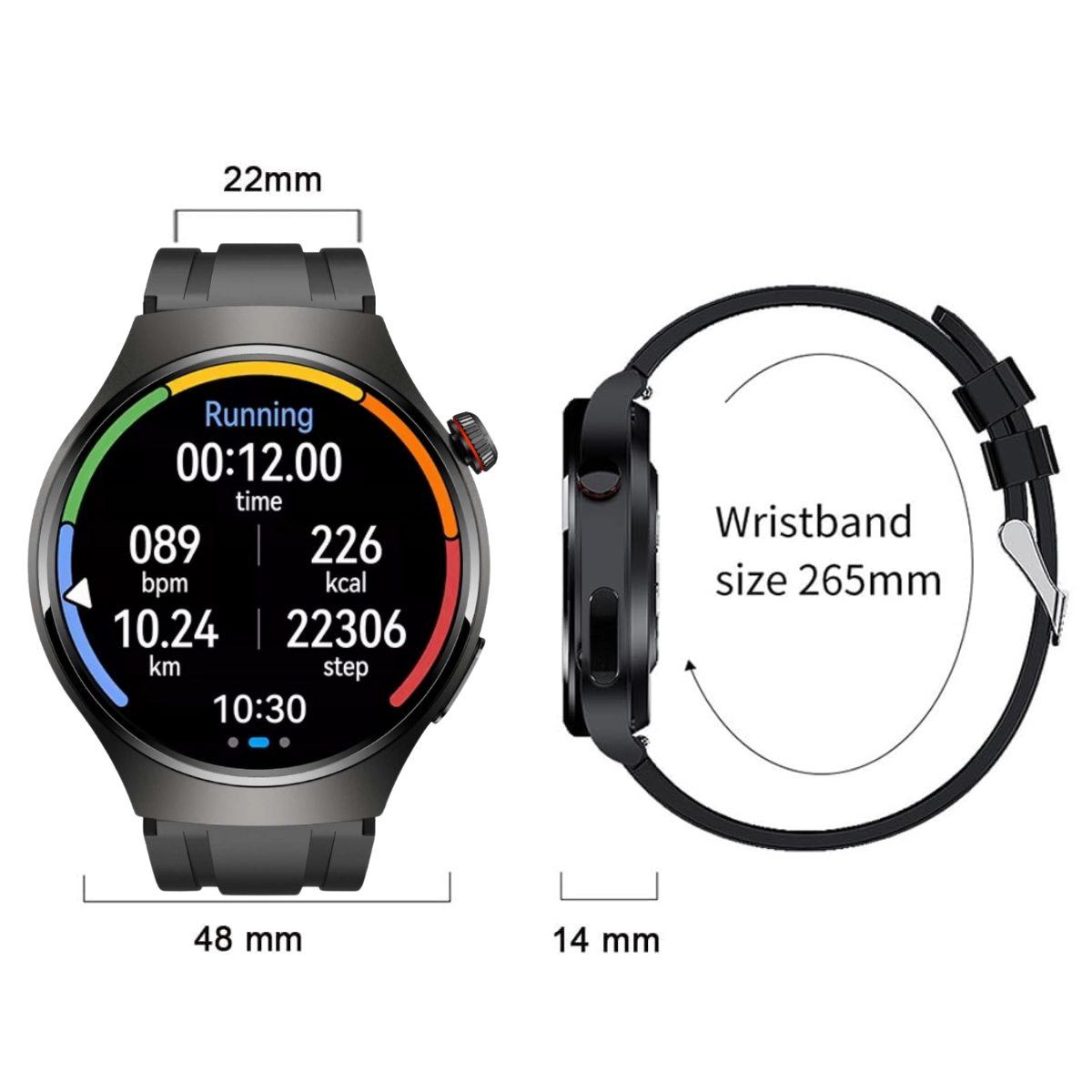 Set Smartwatch Barbati + 7 Curele, Quick Release, Ecran LCD 1.52", Control Tactil, Apel Bluetooth, Multi Sport, Monitorizare Sanatate, easyCTRL®