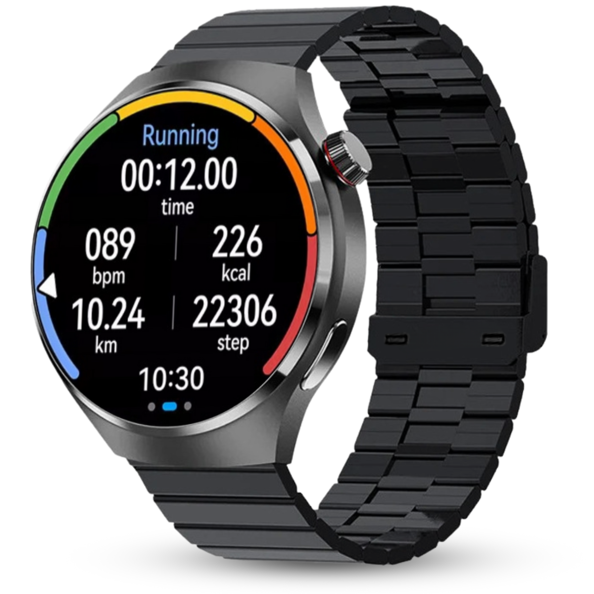 Set Smartwatch Barbati + 7 Curele, Quick Release, Ecran LCD 1.52", Control Tactil, Apel Bluetooth, Multi Sport, Monitorizare Sanatate, easyCTRL®