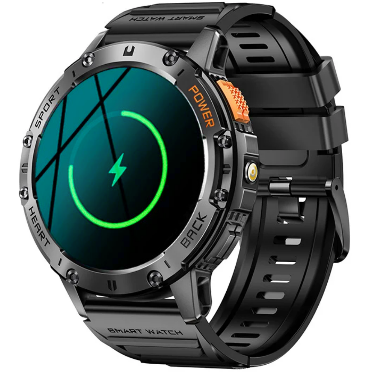 Ceas smartwatch, Ecran AMOLED 1.43", Rezistent la apa, Monitorizare oxigen, Ritm cardiac, Somn, Apel Bluetooth, Notificari mesaje, AI Asistent Vocal, Lanterna, easyCTRL®