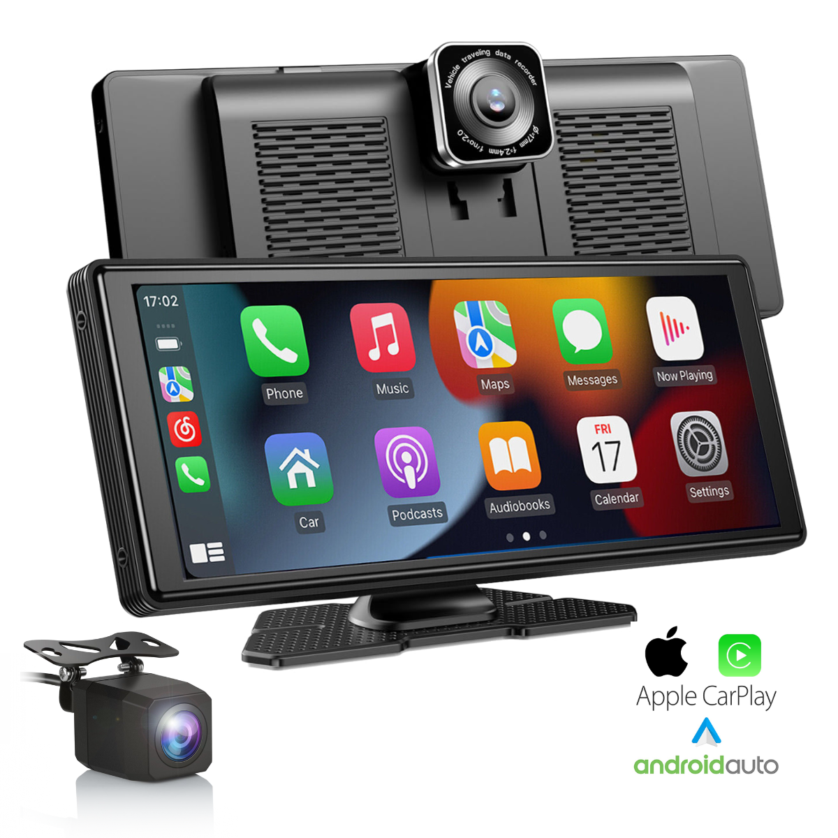 Navigatie Auto Android / Apple CarPlay, Multimedia, Universala, Camera Frontala Reglabila 4K, Ecran Tactil 10.26", Camera Marsarier, Mirrorcast, BT, FM, AUX, Split-Screen, easyCTRL®