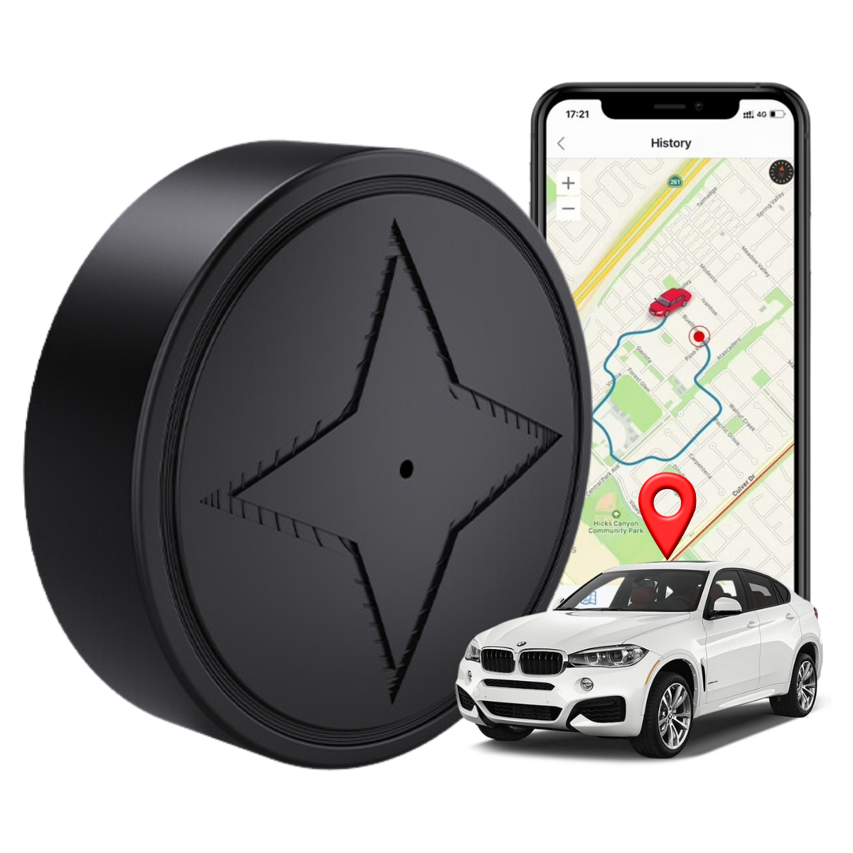 Mini GPS Tracker, 2G, Magnetic, Monitorizare in timp real, Microfon, Aplicatie dedicata, easyCTRL®