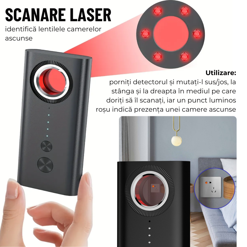 detector camere spion detector camere ascunse detector microfoane scanare infrarosu semnale wifi spion