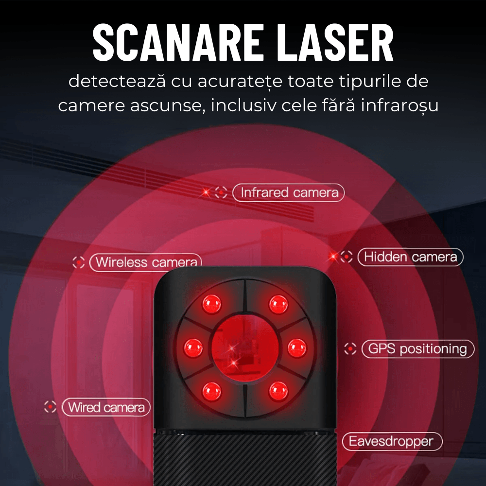 detector camere spion detector camere ascunse detector microfoane scanare infrarosu semnale wifi spion