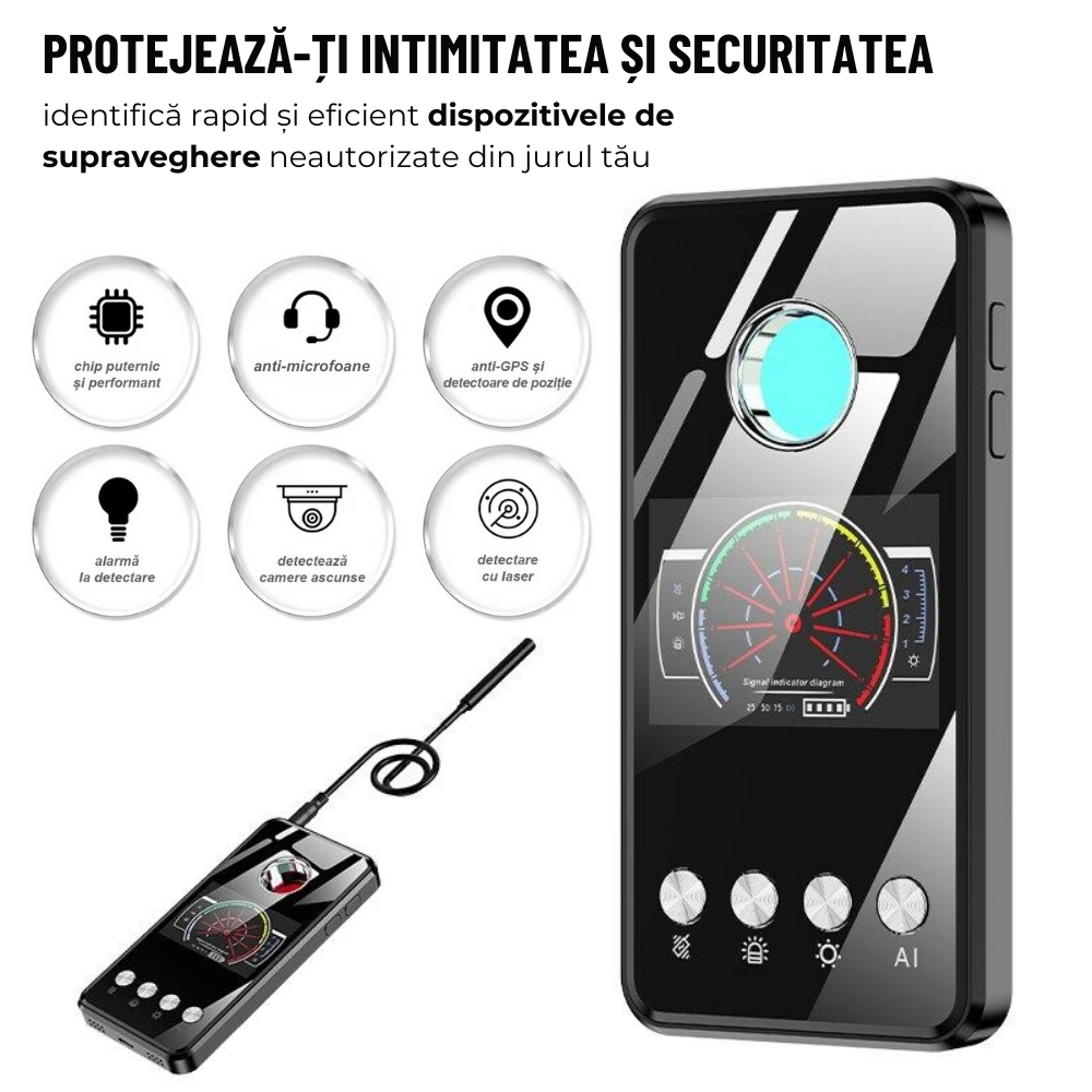 detector camere spion detector camere ascunse detector microfoane scanare infrarosu semnale wifi spion detector inteligenta artificiala scanare camera de hotel premium detector